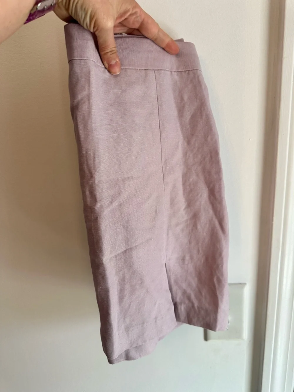 Aritzia Wilfred Cropped Lilac Button-Front Shirt with Matching Skirt set - Picture 9 of 10